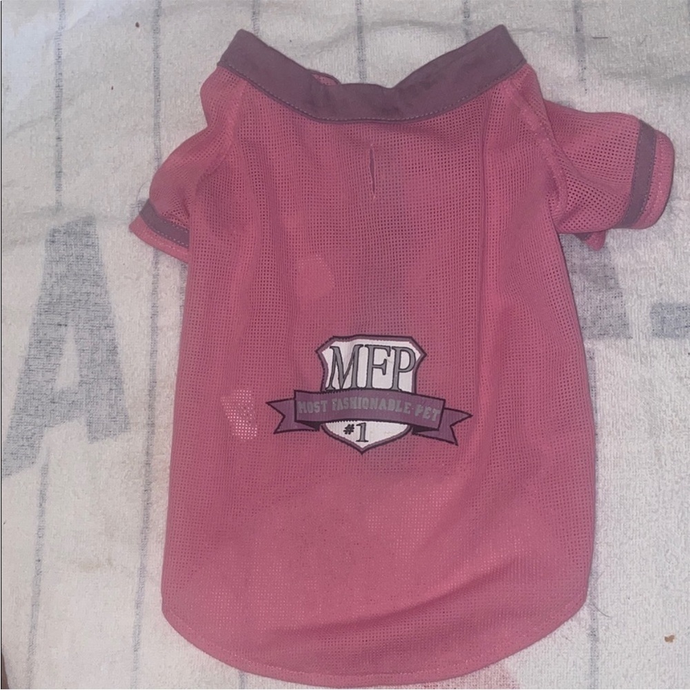 Pink Dog Shirt with MFP Logo
